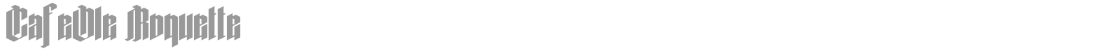 CafeOle Roquette font preview